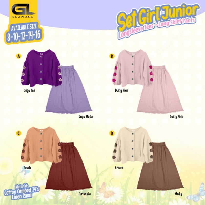 set rok rami by GL glamoas SETELAN ROK ANAK PEREMPUAN