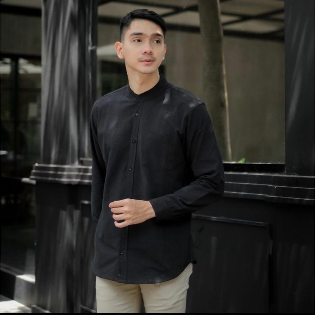 BAJU MUSLIM KEMEJA KOKO LEKAN LENGAN PANJANG TERBARU size M-L-XL