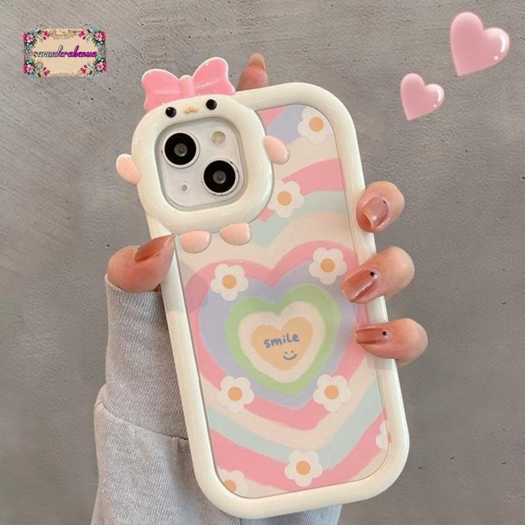 SS127 SOFTCASE MOTIF HATI 3D FOR IPHONE 6 7 8 6+ 7+ X XS XS MAX XR 11 12 13 14 PRO MAX SB4574