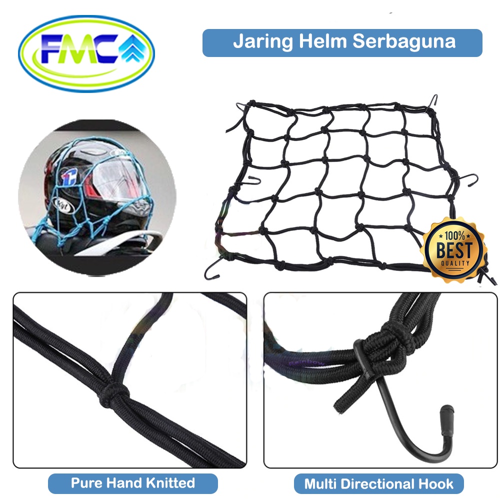 Jaring Helm Motor Tebal Besar Tahan Cuaca Jaring Jok Motor Matic Jaring Tangki Bensin Motor Berkualitas Kuat Tali Pengikat Barang Motor Murah