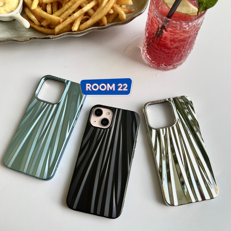 Ready [ROOM 22] Chrome Tekstur Matte 3D Mewah Iphone Case X Xs XsMax 11 11Pro Max 12 12Pro Max 13 13