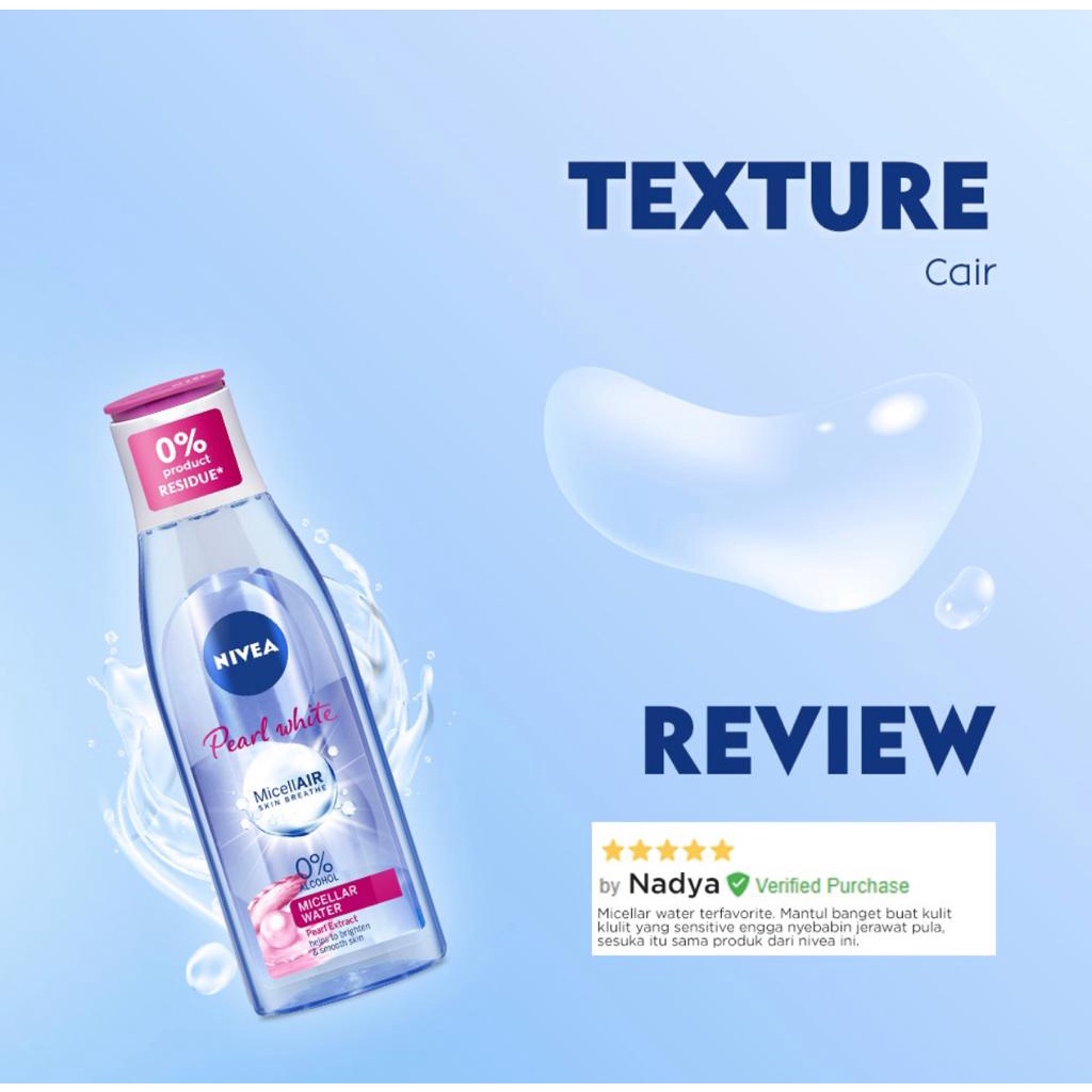 NIVEA MicellAir Pearl &amp; White 125 ml | MicellAir Oil &amp; Acne Care 125mL Micellar Water