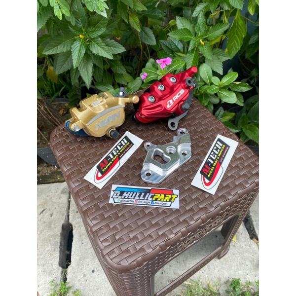 Breket Pangkon Kaliper rcb/samurai CNC hanmade aitech pnp shock vixion kyb disk 300 cnc aitech