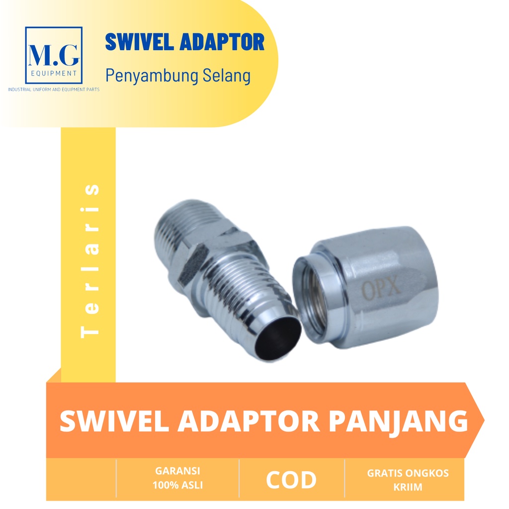 Swivel Adaptor Pendek/ Panjang Penyambung Selang