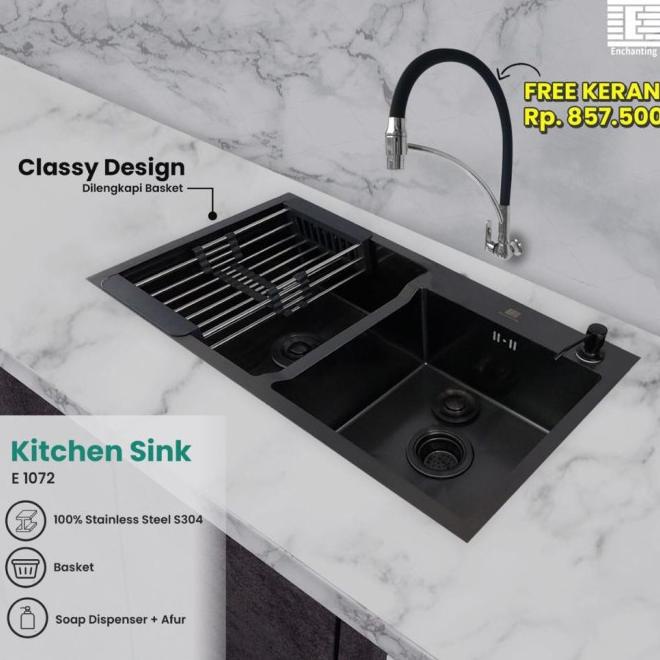 Set Kitchen Sink Bak Cuci Piring Europe Enchanting E1072