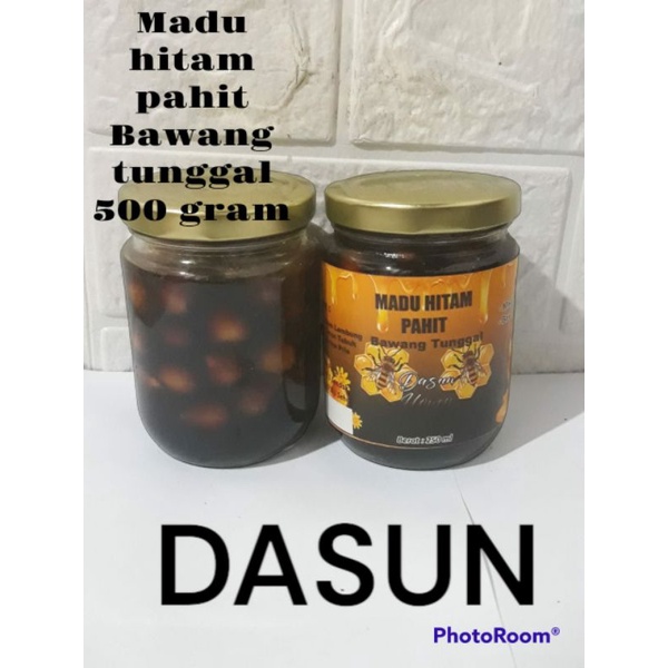 

madu hitam pahit bawang tunggal 350 gram/madu hitam free kardus packing dan barberwarp baru