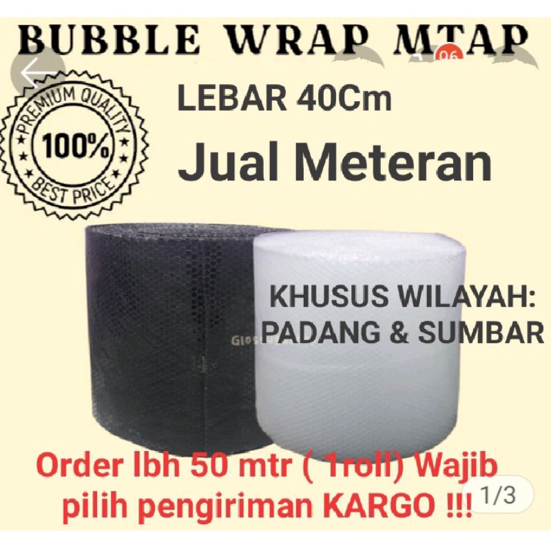 

Bubble Wrap LEBAR 40cm Jual Meteran merk MTAP