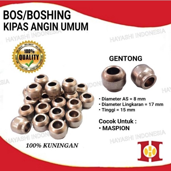 Bos Bosing Bearing Gentong Kipas Angin KDK Maspion Panasonic Sanken- 10PC