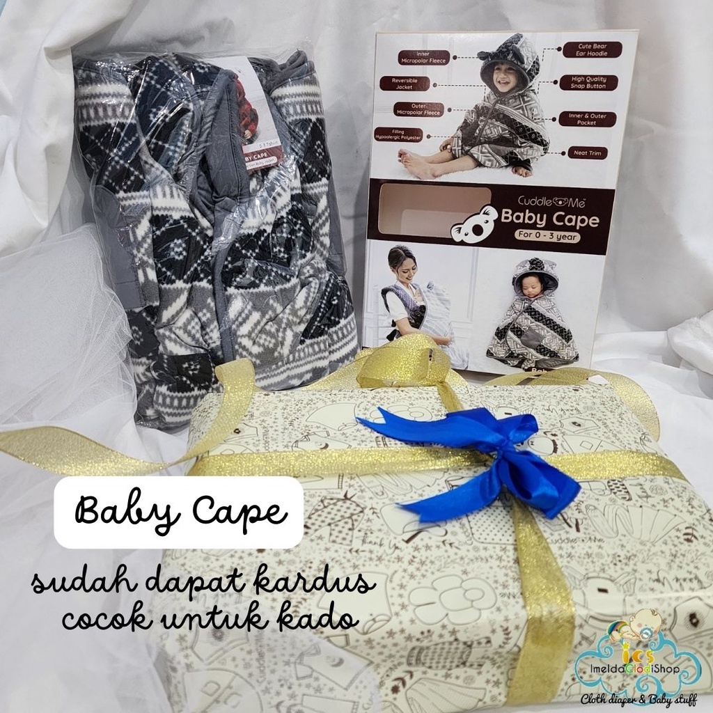 Baby cape cuddle me jaket bayi bolak balik babycape set fitted booties 0-3 tahun