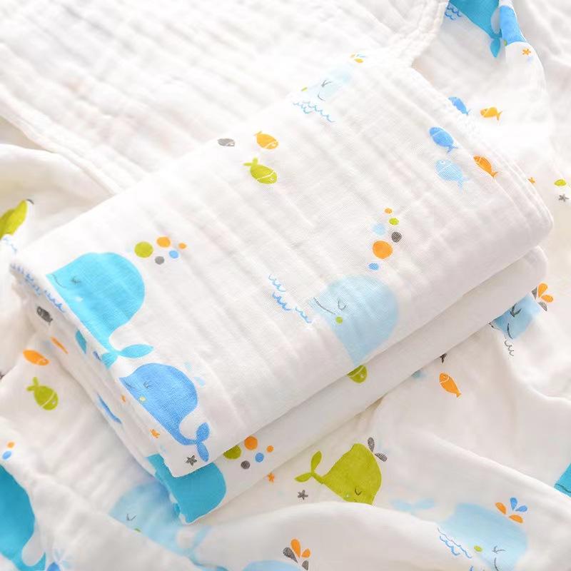 Angenius Kain Handuk Muslin Bayi Newborn Import  Multifungsi Baby Blanket Ukuran 70x90cm Full Katun 4 Lapis Handuk selimut  Alas Tidur Bayi  Super Premium Lembut Nyerap Air cepat Kering