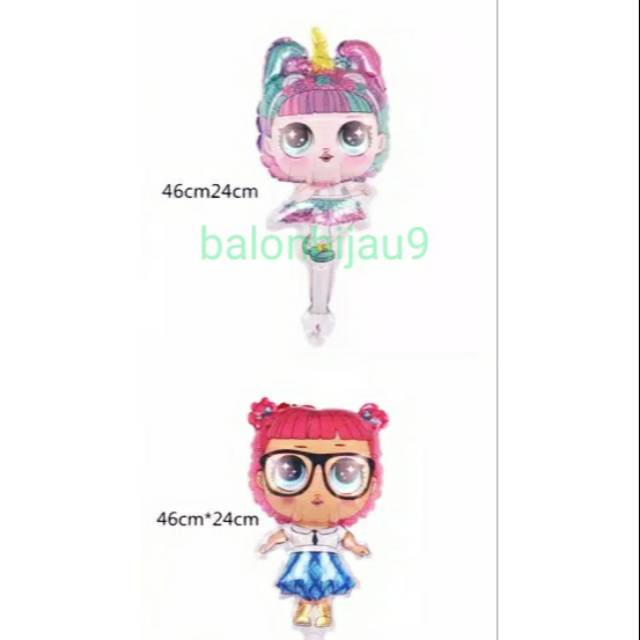 BALON FOIL LOL SURPRISE MINI UKURAN 46 CM SATUAN / BALON BONEKA LOL SURPRISE MURAH