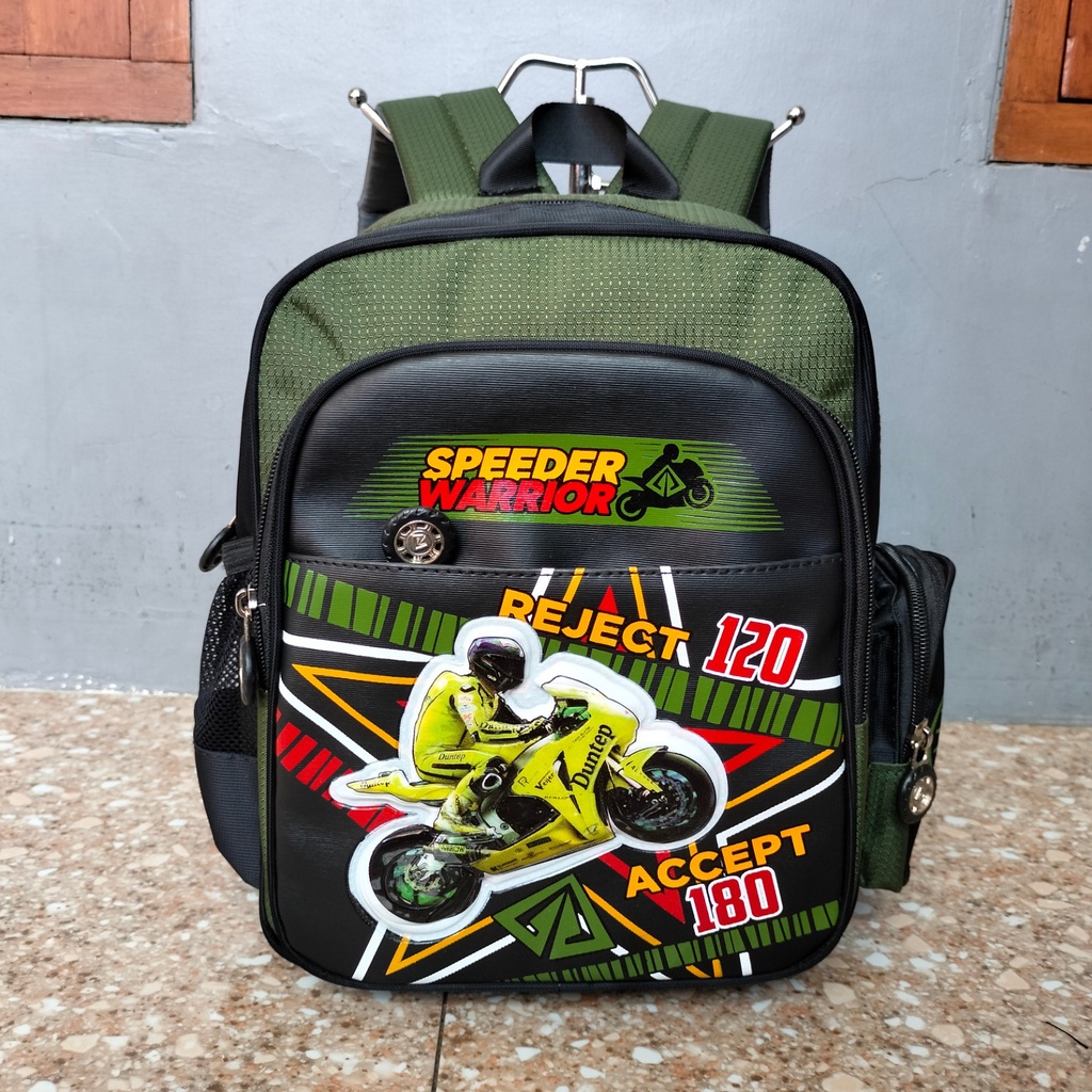 Tas Ransel Backpack Sekolah Anak Laki Laki TK PAUD Alto Speeder Warrior Reject &amp; Accept