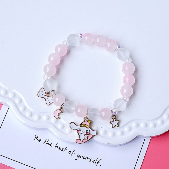 Gelang Pearl Anak Premium Melody Pink Kado Cewek Peremuan Cinnamoroll