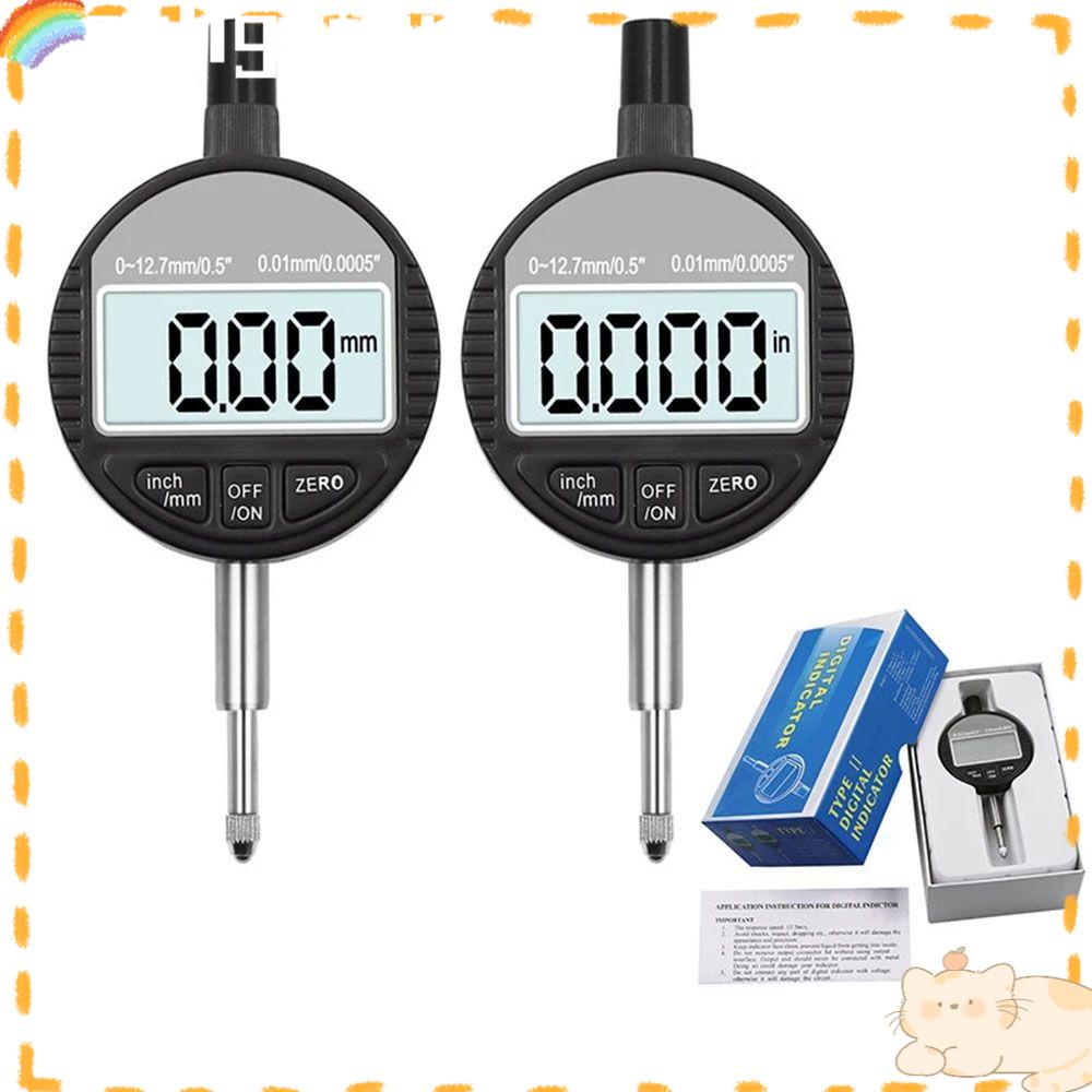 Solighter Indicator Gauge 0-12.7mm Indikator digital Tahan Air Dial Indicator Sarana Alat Instrumen Dial Indicator Gauge