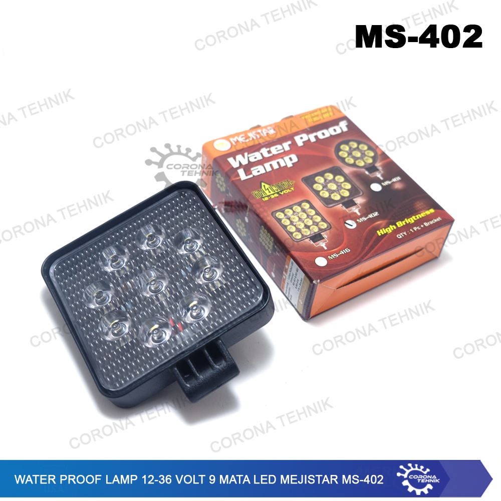 Fog Lamp 12-36 Volt 9 Mata Led Mejistar MS-402 Water Proof Lampu Fog