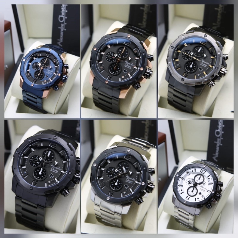 ALEXANDRE CHRISTIE PRIA AC 6410 / AC6410 RANTAI ORIGINAL GARANSI RESMI 1 TAHUN