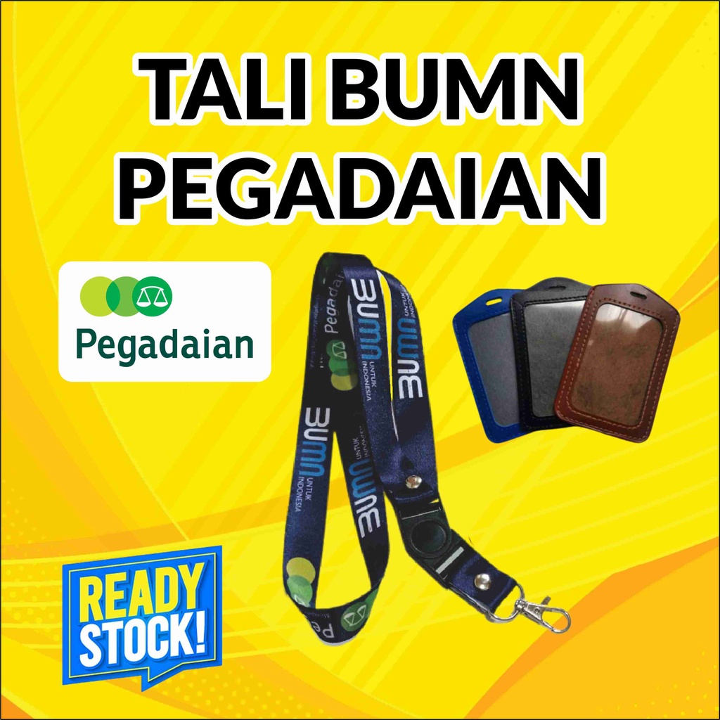 

Ready Stok Tali BUMN Pegadaian Lanyard Id Card bumn satuan printing bijian