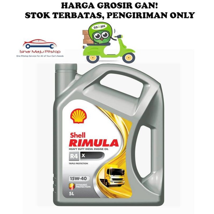 Shell Rimula R4X 15W-40 Oli Mobil Mesin Diesel 5 Liter HARGA GROSIR