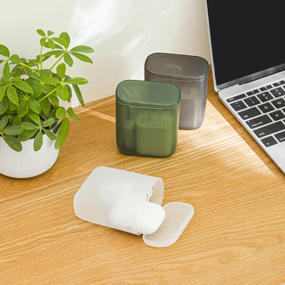 1pcs Kotak Penyimpanan Untuk Telepon Kabel Data Headphone Charger Dengan Tutup Laci Perhiasan Serba Serbi Organizers