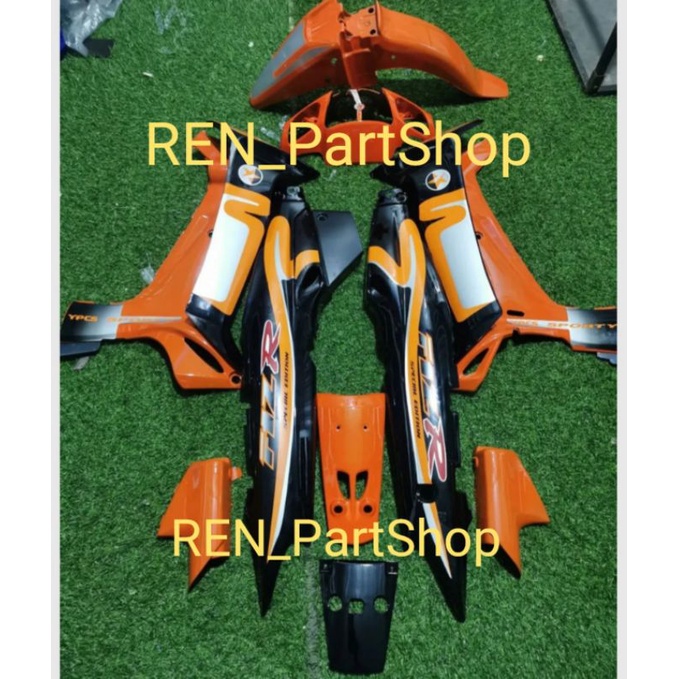 TERMURAH Cover Body Full Set Fiz R F1z R FizR Caltex Custom Hitam orange, Cover Body YAMAHA FIZR Ful