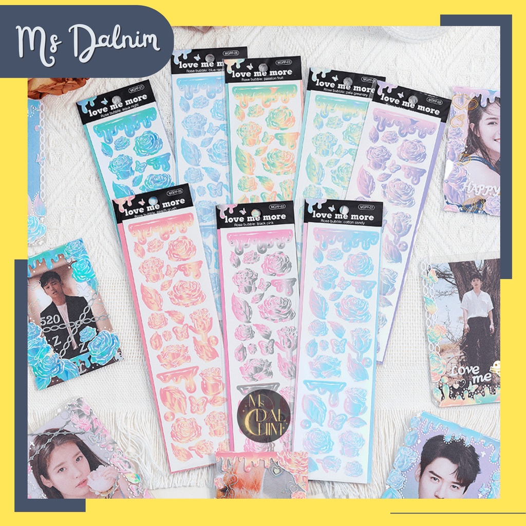 

Stiker Aesthetic Daun Bunga Mawar Korea Lucu Anti Air Mengkilap Hologram Gradiant Gliter Leaf Rose Flower / Cute Deco Sticker Dekorasi Journal Diary Bujo Photocard PC Holder Decor HP Kpop Toploader Cahol DIY Planner Scrapbook Craft [ST112]