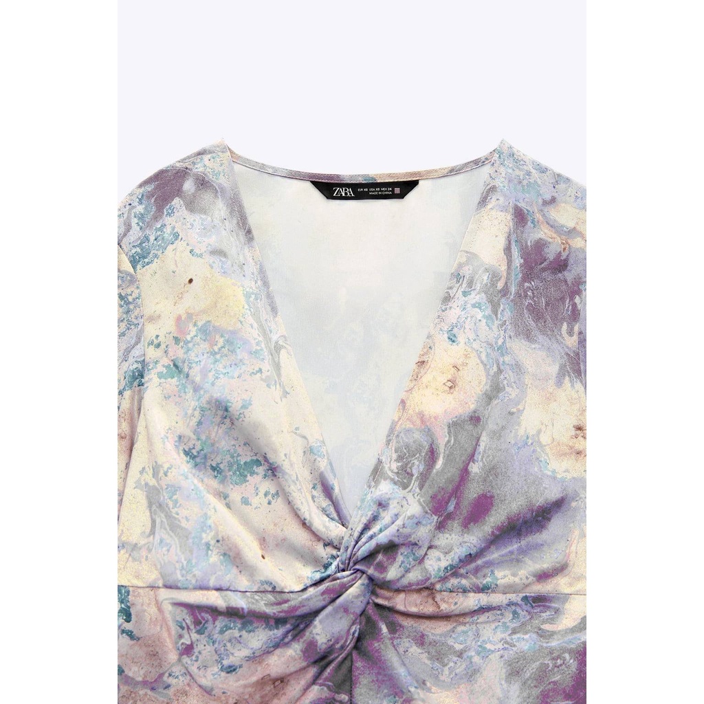 ZR silk v neck  blouse