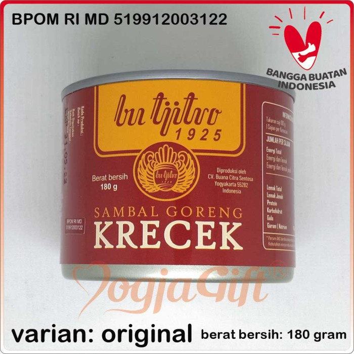 

NEW Sambal Krecek Bu Tjitro - Original