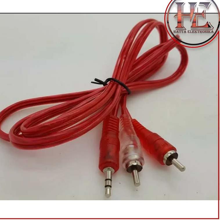 ([Seri][B26J]♥) KABEL JACK JEK RCA STEREO 2 CUP KE SALON DAN 1 CUP KE HP AUDIO TRANSPARAN CUP UNTUK 
