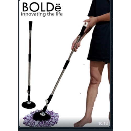 Bolde tongkat set +kain pel +kepala mop untuk bolde super mop
