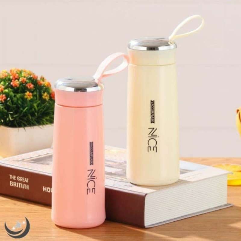 Botol Minum Kaca NICE 400ml Motif Karakter Tumbler Termos Animal Botol Air Minum Bottle Glass