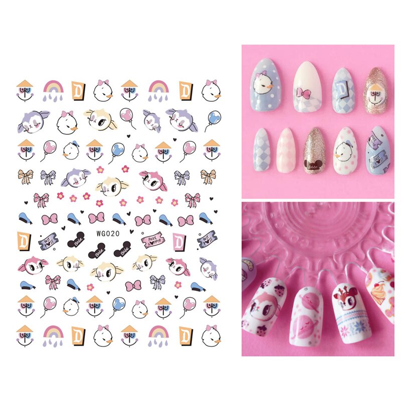 CARTOON SERIES Ultra Thin Nail Stickers Stiker Kuku Hello Kitty Doraemon Chi Kitten Gudetama Minion