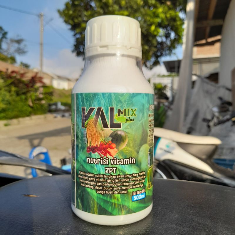 PUPUK DAUN CAIR KALMIX PLUS NUTRISI ZPT COCOK UNTUK BUAH DAN DAUN 500 ML/nutrisi vitamin zpt/meningk