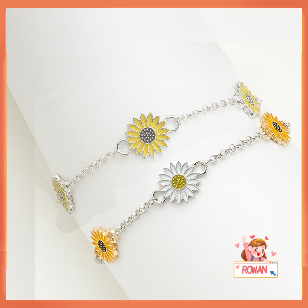 R-flower 1/2PCS Jarak Gelang Panjang Persahabatan Pasangan Serasi Perempuan Bracelt