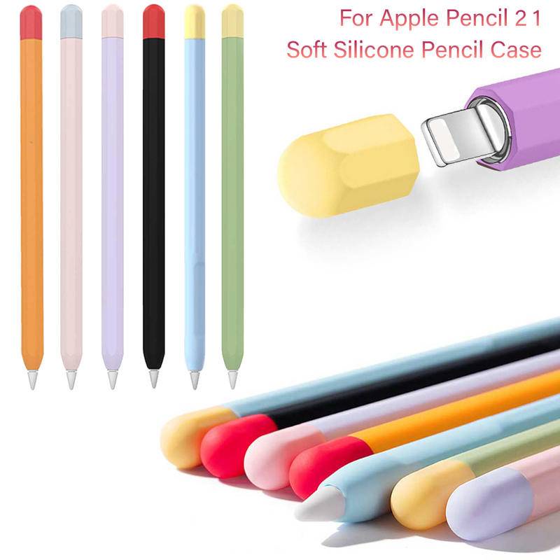 Cases for Apple Pencil2 1 Case Tempat Pensil Silikon Lembut Untuk iPad Tablet Touch Pen Pelindung Sarung Lengan