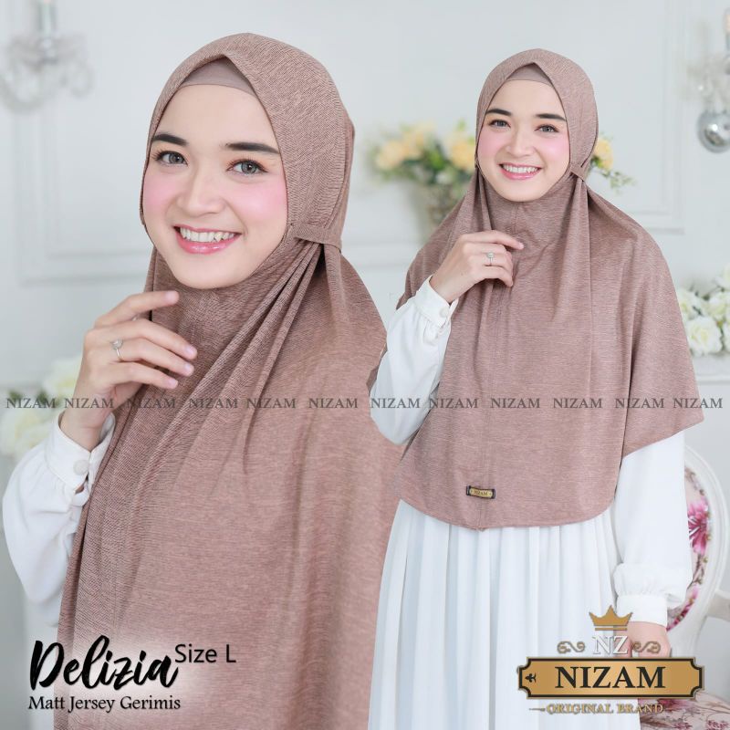 Hijab Syria Delizia Size L Jersey Gerimis By Nizam Scarf