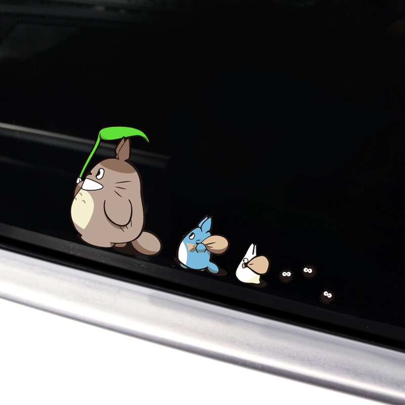 Tetangga Saya Totoro Stiker Reflektif Miyazaki Hayao Komik Stiker Kartun Decal Dekoratif Lucu Motorycle Mobil Stiker