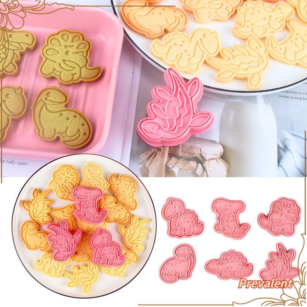 Preva 6pcs/set Cetakan Biskuit Makanan Fondant Pastry Dekorasi Plunger Baking Mould