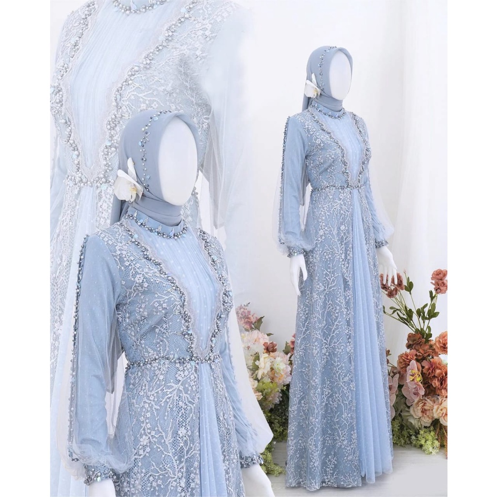 Dress Pesta Hm Isyara Gamis Fashion Muslim/Kekinian/