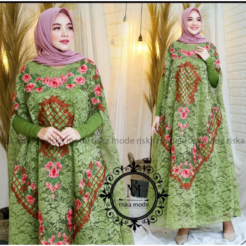 FASHION MUSLIM//KAFTAN BRUKAT SLAVINA FREE INNER GAMIS//GAMIS PESTA//SERGAMAN WISUDA//KAFTAN TERBARU//By Riska Mode