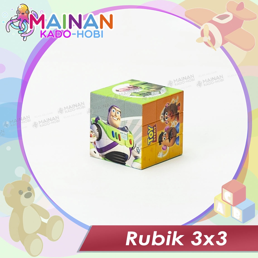 MAINAN ANAK EDUKASI MAGIC PUZZLE RUBIK 3X3 KARAKTER KARTUN