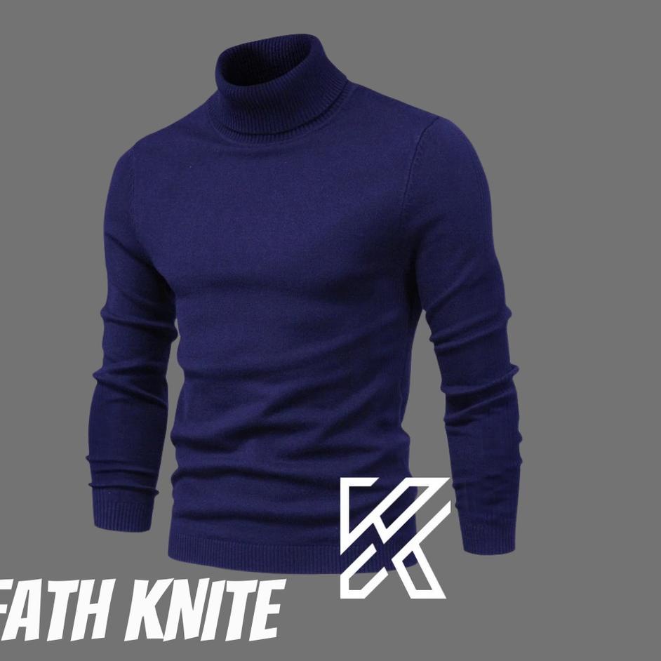 (Z-3-3㊛) SWEATER POLOS PRIA BAHAN RAJUT LONG NECK KERAH TINGGI TURTLE NECK POLOSANsweater rajut turt