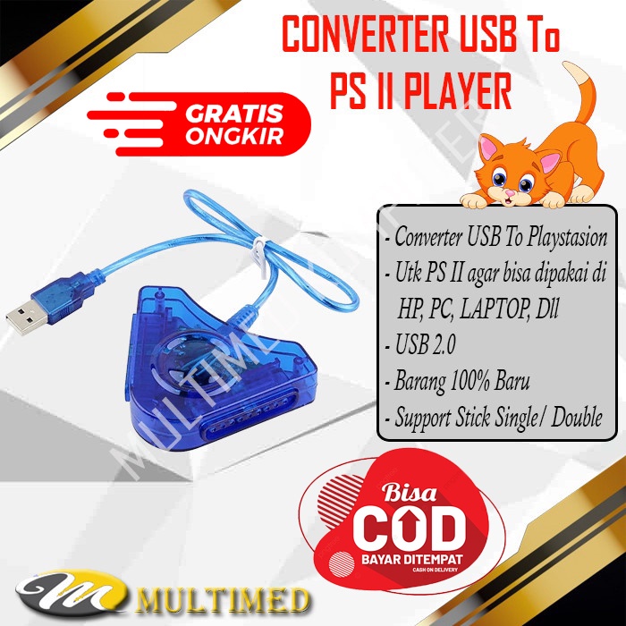 Converter PS2 II Player / Stick Playstasion To USB