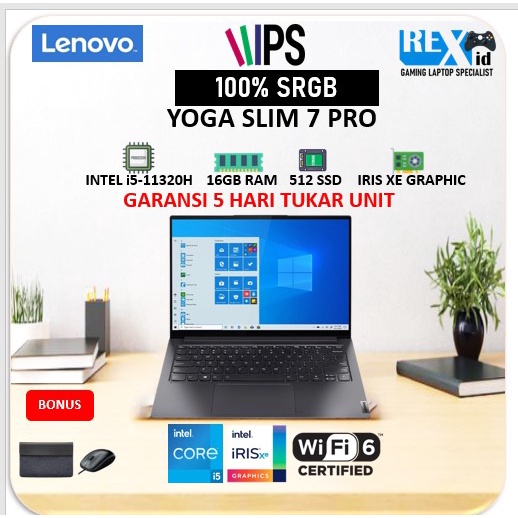 Laptop LENOVO YOGA SLIM 7 PRO  i5 11320H 512 SSD 100% SRGB