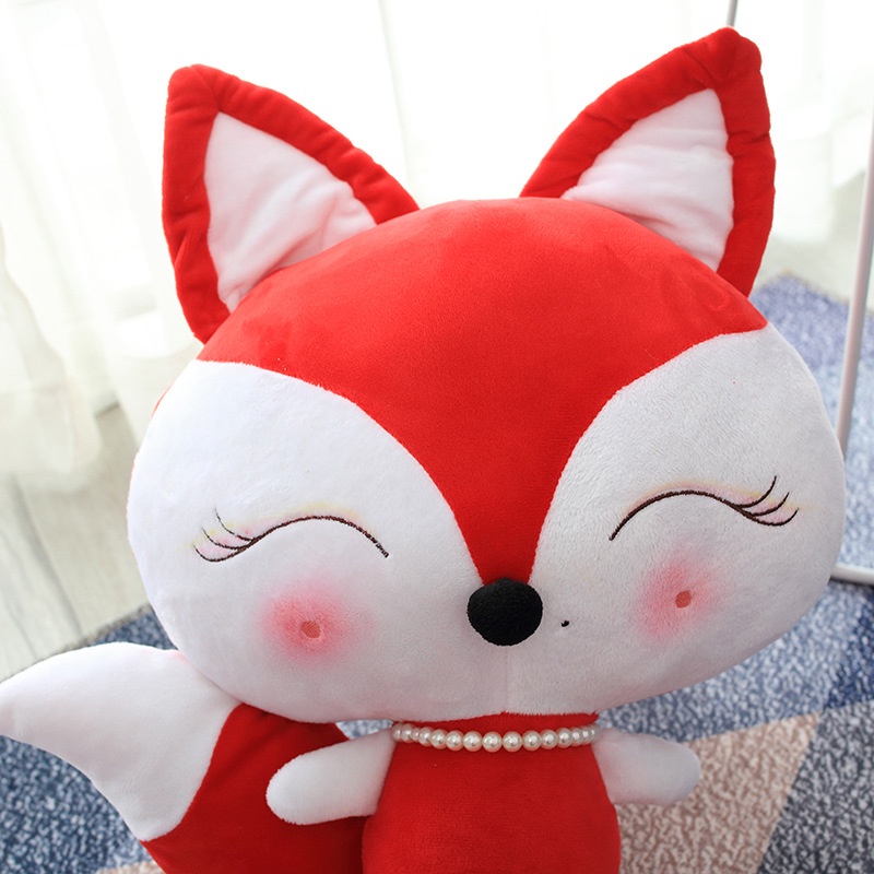 Boneka Cute Merah dan Biru Little Fox Boneka Fox Di 30Cm Hewan Kawaii plush Toy Boneka Bayi Kid's Hadiah Mini Mainan Mewah