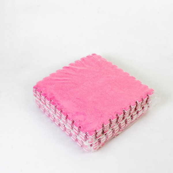 Promo 30x30 Halus Karpet Feather Puzzle Pink Bulu Diskon Alas Lantai ukuran - Polos Bulu Tua