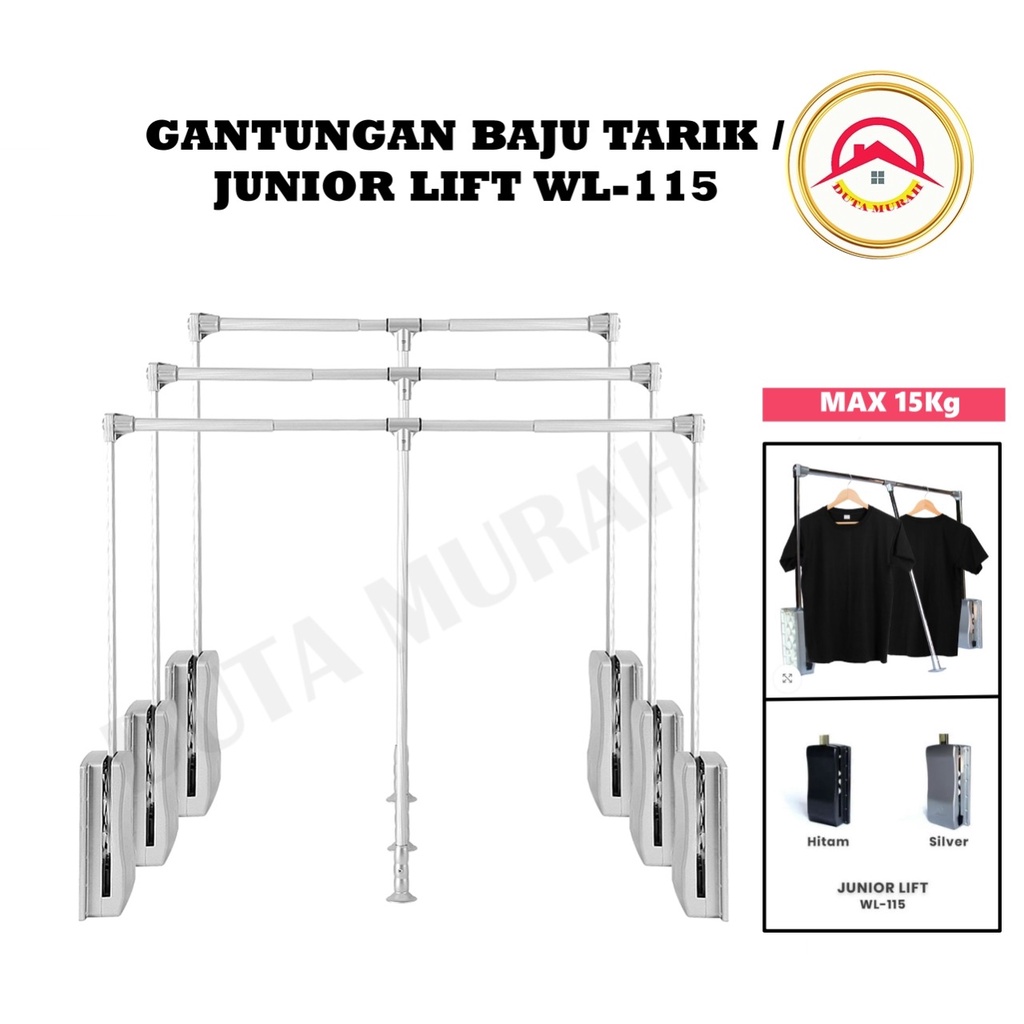 Gantungan Baju Tarik Lemari / Ambos Lift / Wardrobe Lifter / Junior Lift WL 115