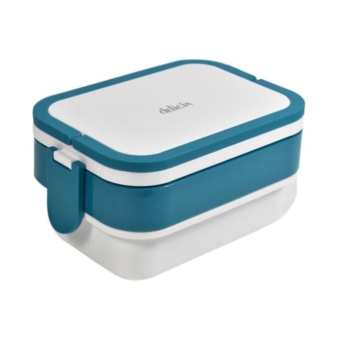 Kotak Makan 2 Susun Delicia Lunch Box Double Tier Wadah Bekal Makan