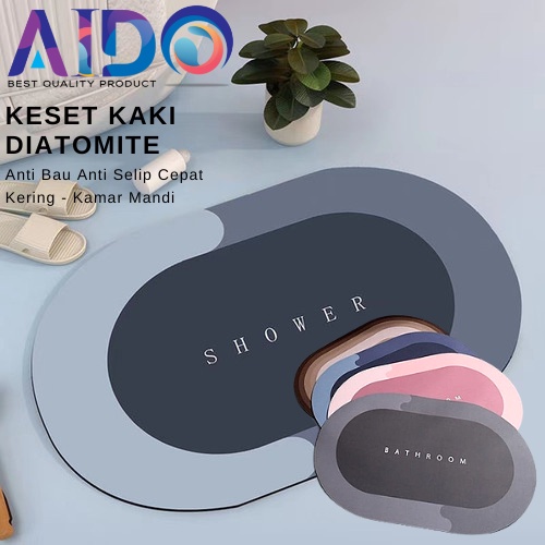 Keset Diatomite Bundar / Keset Kaki Anti Bau Nyerap Air Anti Bakteri / Keset Batu Kamar Mandi / Keset Kamar mandi Foam Keset Kaki Anti Bau Nyerap Air Anti Bakteri Keset Batu Kamar Mandi Premium Anti Slip Keset Batu Kamar Mandi 3160