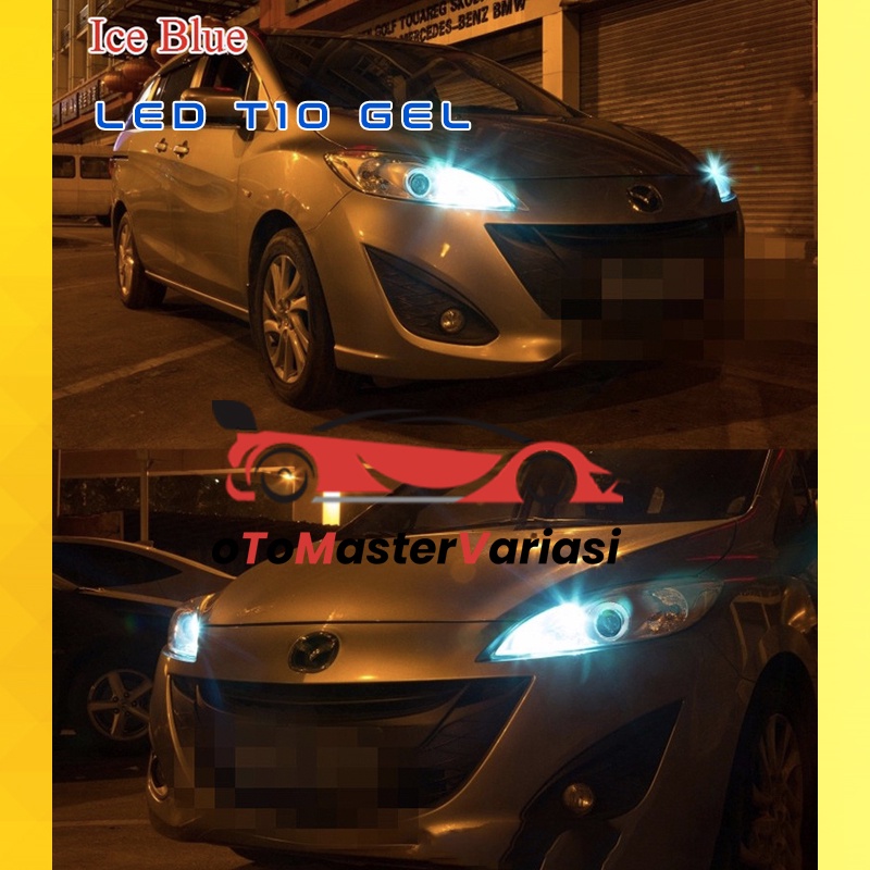 Lampu LED T10 CRYSTAL JELLY GEL LED 6 MATA SMD LED SENJA MOTOR MOBIL