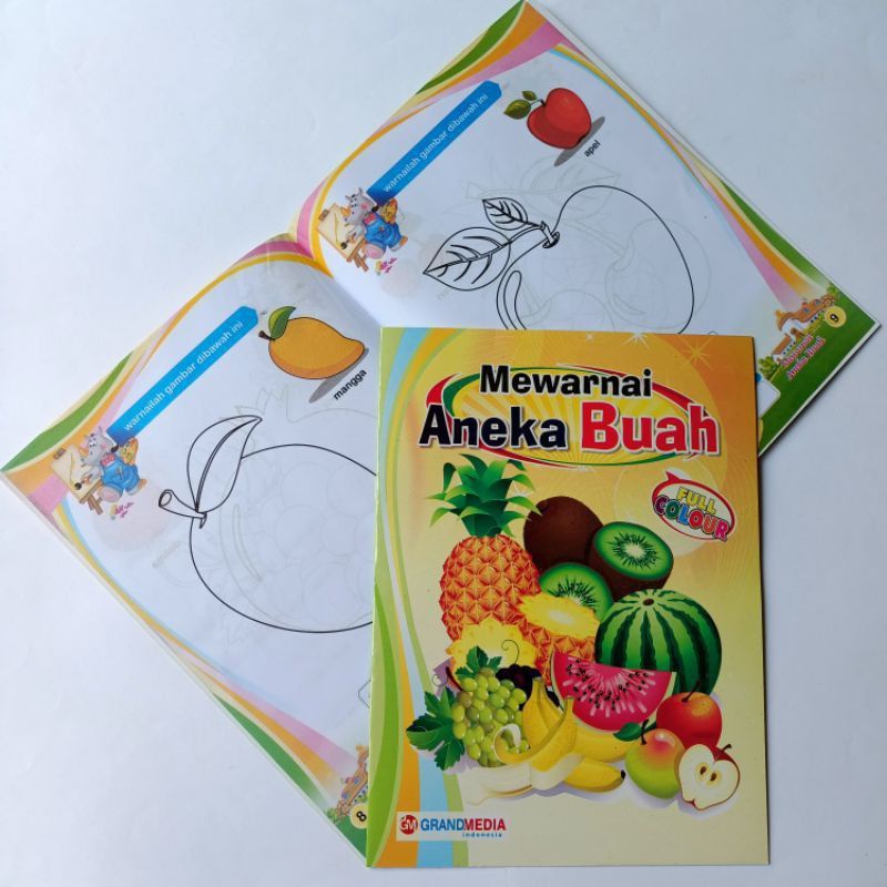 

Buku Anak Mewarnai Binatang dan Buah